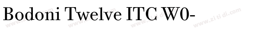 Bodoni Twelve ITC W0字体转换